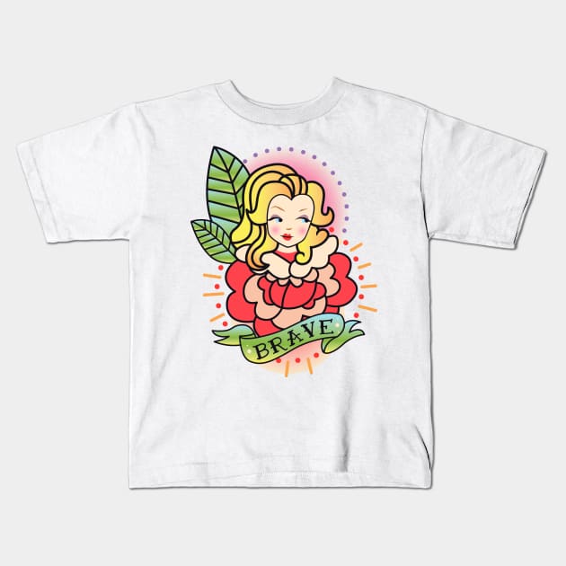 Adora Brave Tattoo Kids T-Shirt by LADYLOVE